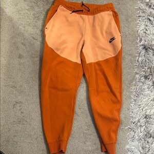 Nike Two-Tone Orange and Peach Joggers
